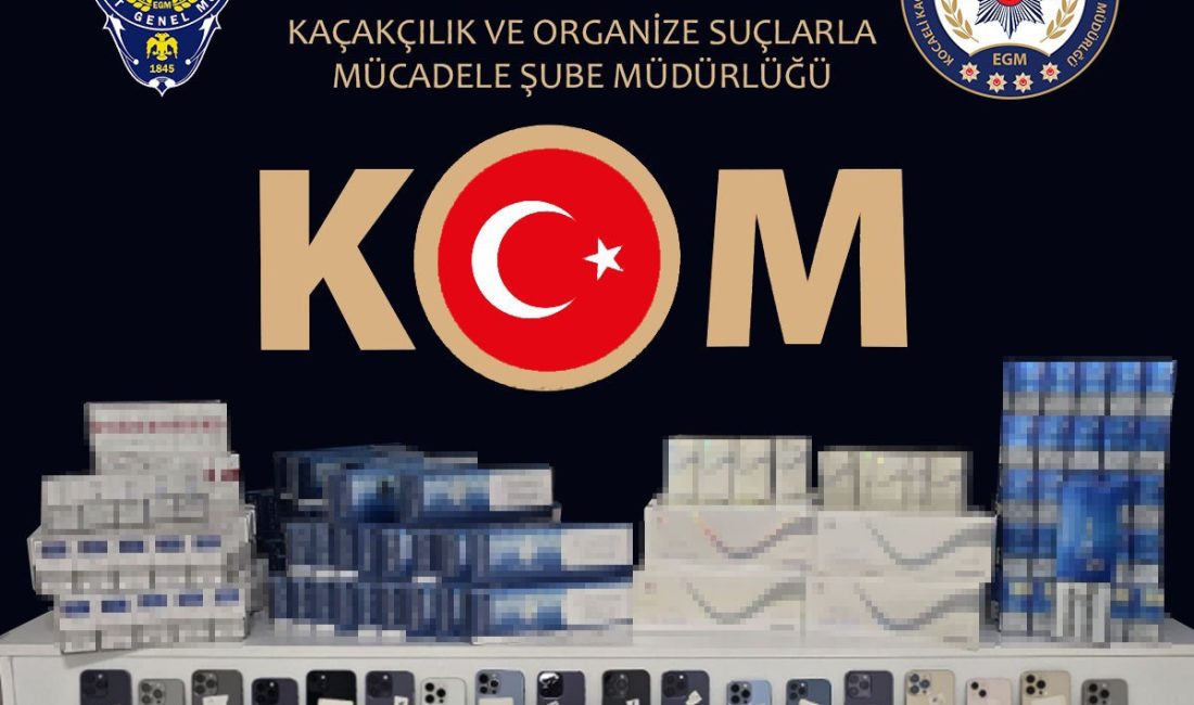 İzmit ilçesinde piyasa değeri 2 milyon TL olan gümrük kaçağı