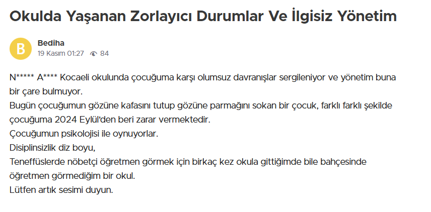 Kocaeli'de akran zorbalığı: Veli isyan etti!