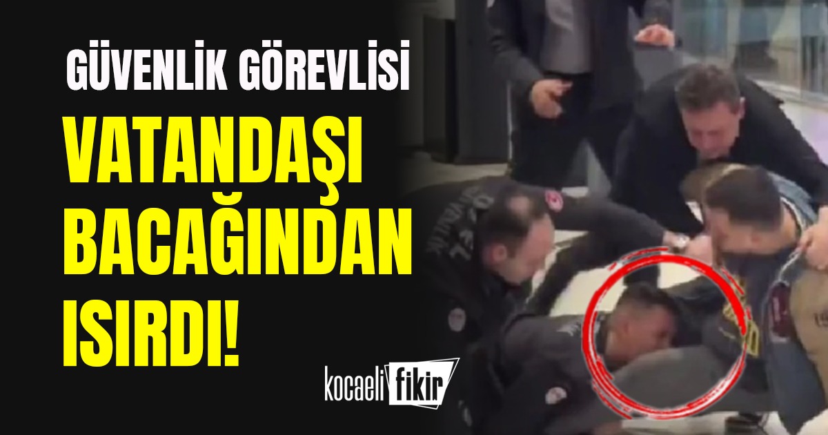 Bursa'nın Nilüfer ilçesindeki bir alışveriş merkezinde, bir güvenlik görevlisi ile