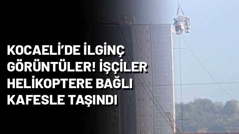 Kocaeli'de sabah saatlerinde kentin çeşitli noktalarında dakikalarca asılı duran helikopter
