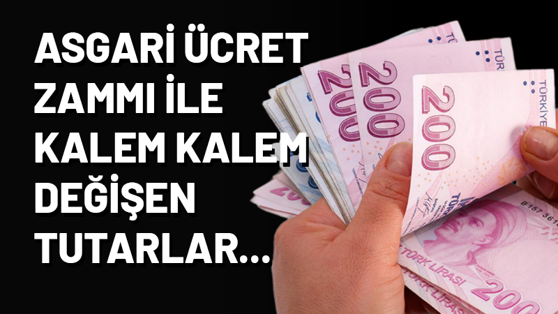 2025 yılı asgari ücretin belli olmasının ardından bir çok kalemde