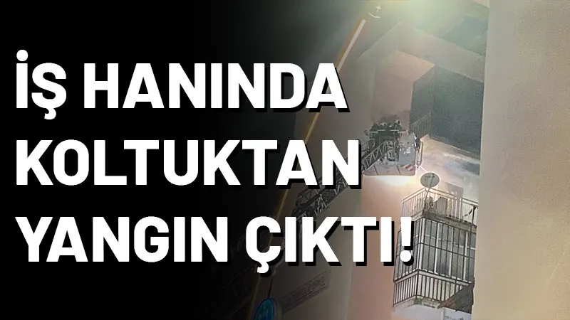 Kocaeli'nin Körfez ilçesinde bir iş merkezinin 6. katında çıkan yangın