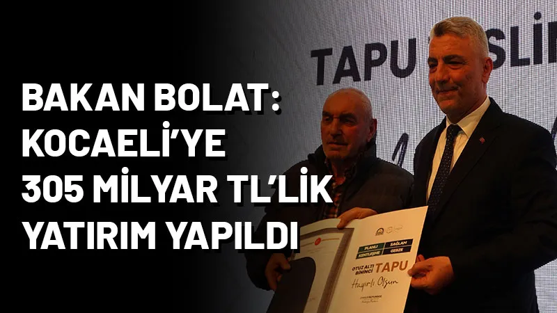 Ticaret Bakanı Ömer Bolat, Gebze Belediyesi'nin düzenlediği törende 36 bininci