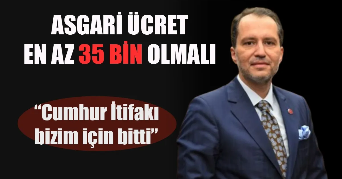 Yeniden Refah Partisi Genel Başkanı Fatih Erbakan, Suriye'deki rejim değişikliği