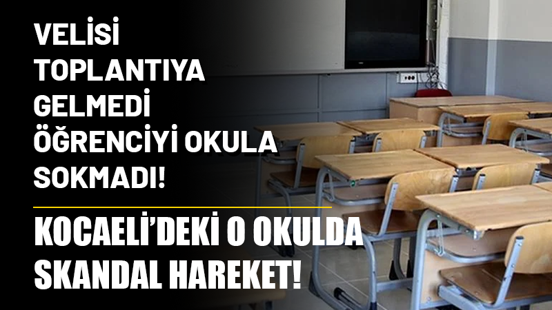 Kocaeli Teknokent Koleji'nde bugün okul müdürü tarafından ilginç bir uygulama