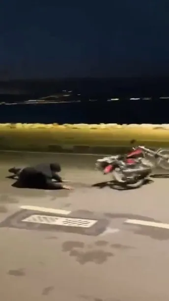 Motosiklet şovu kötü bitti