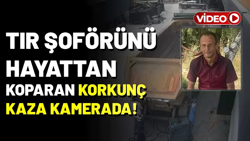 Kocaeli'nin Gebze ilçesinde, tamir edilen damperli tırının başında bekleyen şoförün,