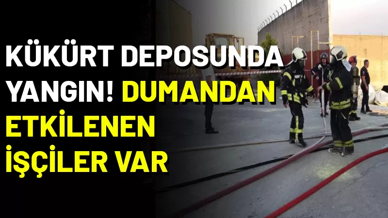 Kocaeli'nin Körfez ilçesinde kükürt deposunda çıkan yangın korkuya sebep oldu.