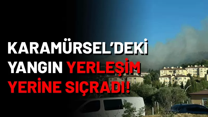 Kocaeli'nin Karamürsel ilçesinde ormanlık alanda çıkan yangın yerleşim alanına sıçradı.