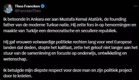 Atatürk'ün mozolesinin önünde diz çöken Belçikalı bakan konuştu