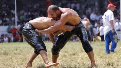 22. Taşköprü Hasat Sonu Festivali İshakçılar Yağlı Pehlivan Güreşleri öncesi