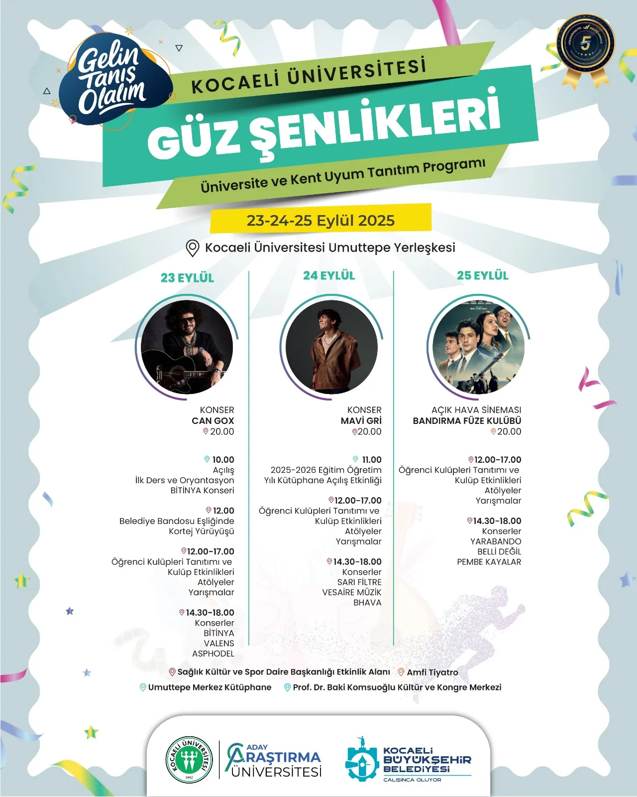 Kocaeli Üniversitesi Güz Şenlikleri başlıyor