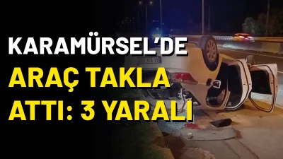 Kocaeli'nin Karamürsel ilçesinde D-130 kara yolunda kontrolden çıkan otomobilin bariyerlere