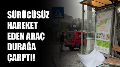 Kocaeli'nin Darıca ilçesinde park halindeyken hareket eden hafif ticari araç