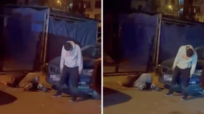 İstanbul Pendik'te korkunç görüntüler kaydedildi. Uyuşturucu etkisindeki iki genç sokak