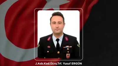 Ankara’nın Bala ilçesinde meydana gelen trafik kazasında görevli bir jandarma