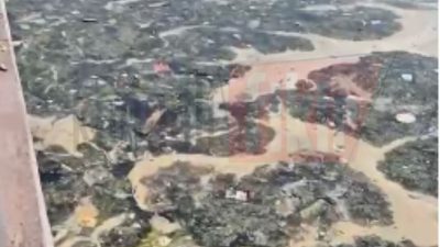 Kocaeli’nin Körfez ilçesine bağlı Tütünçiftlik Sahili son günlerde deniz yüzeyinde