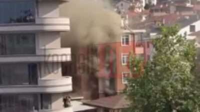 Kocaeli'nin Karamürsel ilçesinde bulunan bir binada çıkan yangın mahallede paniğe