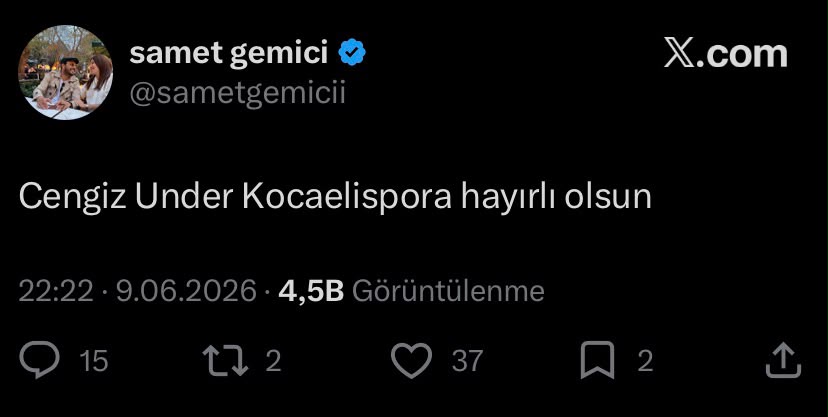 Menajerden bomba iddia: Cengiz Ünder Kocaelispor’a