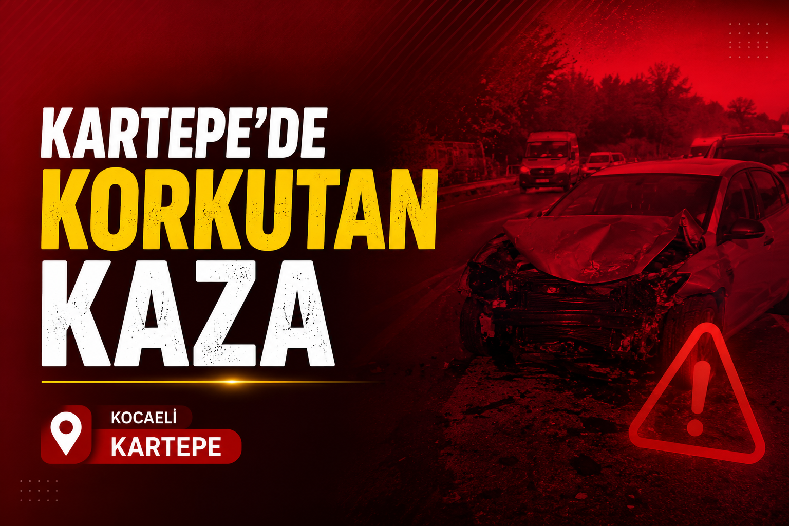 Kocaeli'nin Kartepe ilçesinde, Sakarya istikametinde