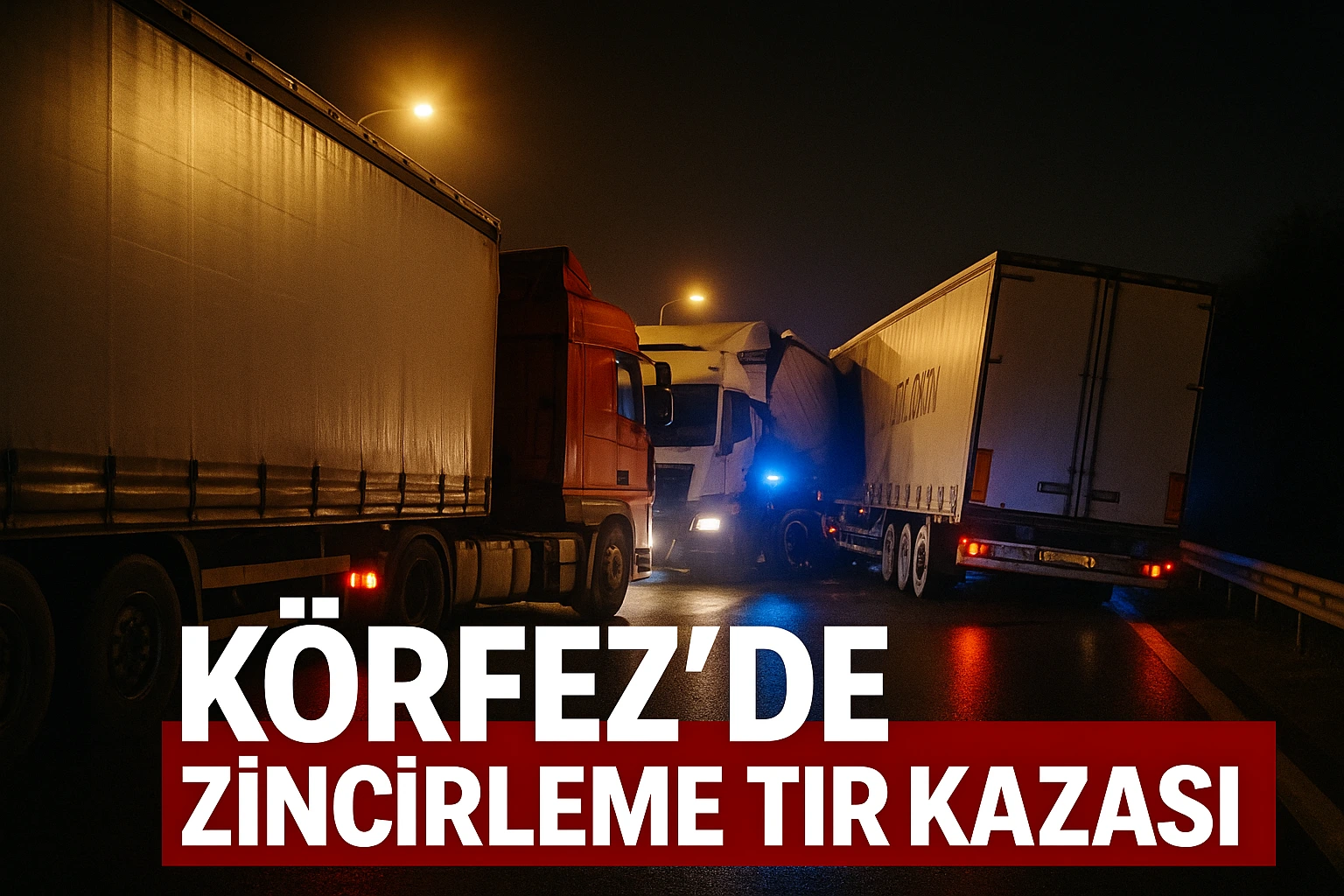Kocaeli'nin Körfez ilçesinde akşam saatlerinde